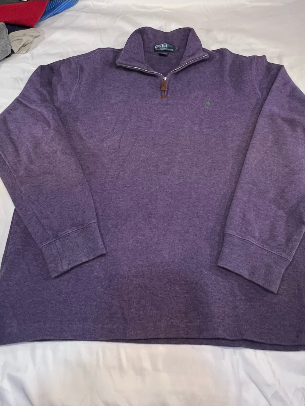 Polo by Ralph Lauren Heather Purple Quarter-Zip Pullover